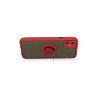 Newface iPhone 11 Kılıf Montreal Yüzüklü Silikon Kapak - Kırmızı