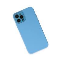 Newface iPhone 12 Pro Max Kılıf Lansman Glass Kapak - Mavi
