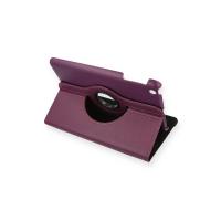 Newface iPad Mini 1 Kılıf 360 Tablet Deri Kılıf - Mürdüm