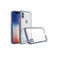 Newface iPhone XS Max Kılıf Miami Şeffaf Silikon - Gri