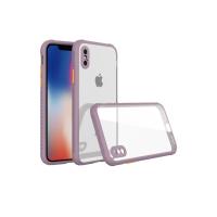 Newface iPhone XS Max Kılıf Miami Şeffaf Silikon - Açık Mor