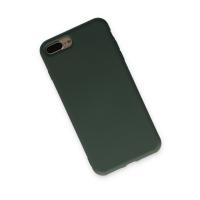 Newface iPhone 7 Plus Kılıf Nano içi Kadife Silikon - Koyu Yeşil
