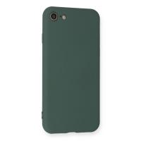 Newface iPhone 7 Kılıf Nano içi Kadife Silikon - Koyu Yeşil