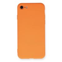 Newface iPhone 7 Kılıf Nano içi Kadife Silikon - Turuncu