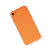 Newface iPhone 7 Kılıf Nano içi Kadife Silikon - Turuncu