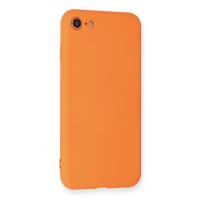 Newface iPhone 7 Kılıf Nano içi Kadife Silikon - Turuncu