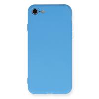 Newface iPhone 7 Kılıf Nano içi Kadife Silikon - Mavi