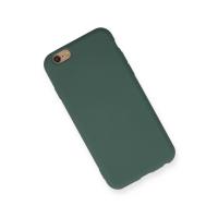 Newface iPhone 6 Kılıf Nano içi Kadife Silikon - Koyu Yeşil