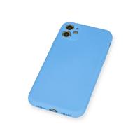 Newface iPhone 11 Kılıf Nano içi Kadife Silikon - Mavi