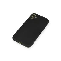 Newface iPhone 11 Kılıf Nano içi Kadife Silikon - Siyah