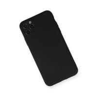 Newface iPhone 11 Pro Max Kılıf Nano içi Kadife Silikon - Siyah
