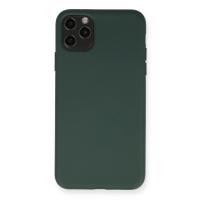 Newface iPhone 11 Pro Max Kılıf Nano içi Kadife Silikon - Koyu Yeşil