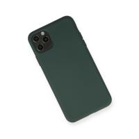 Newface iPhone 11 Pro Max Kılıf Nano içi Kadife Silikon - Koyu Yeşil