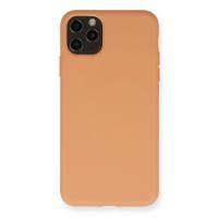 Newface iPhone 11 Pro Max Kılıf Nano içi Kadife Silikon - Mat Turuncu