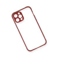 Newface iPhone 12 Pro Max Kılıf Miami Şeffaf Silikon - Fuşya