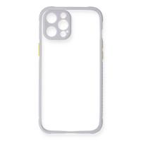 Newface iPhone 12 Pro Max Kılıf Miami Şeffaf Silikon - Lila