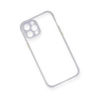 Newface iPhone 12 Pro Max Kılıf Miami Şeffaf Silikon - Lila