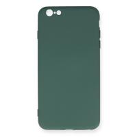 Newface iPhone 6 Plus Kılıf Nano içi Kadife Silikon - Koyu Yeşil