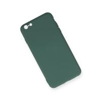 Newface iPhone 6 Plus Kılıf Nano içi Kadife Silikon - Koyu Yeşil