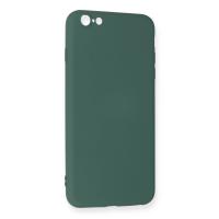 Newface iPhone 6 Plus Kılıf Nano içi Kadife Silikon - Koyu Yeşil