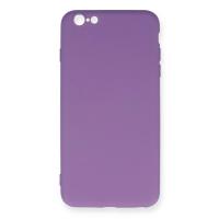 Newface iPhone 6 Plus Kılıf Nano içi Kadife Silikon - Mor