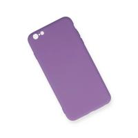 Newface iPhone 6 Plus Kılıf Nano içi Kadife Silikon - Mor