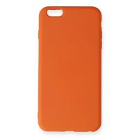 Newface iPhone 6 Plus Kılıf Nano içi Kadife Silikon - Turuncu