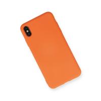 Newface iPhone X Kılıf Nano içi Kadife Silikon - Turuncu