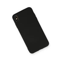 Newface iPhone XS Max Kılıf Nano içi Kadife Silikon - Siyah