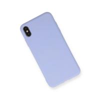 Newface iPhone XS Max Kılıf Nano içi Kadife Silikon - Lila