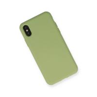 Newface iPhone XS Max Kılıf Nano içi Kadife Silikon - Yeşil
