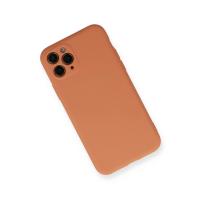 Newface iPhone 11 Pro Kılıf Nano içi Kadife Silikon - Mat Turuncu