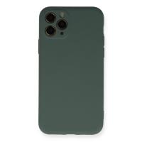 Newface iPhone 11 Pro Kılıf Nano içi Kadife Silikon - Koyu Yeşil
