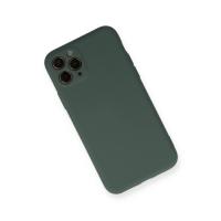Newface iPhone 11 Pro Kılıf Nano içi Kadife Silikon - Koyu Yeşil