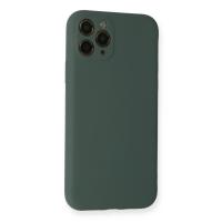 Newface iPhone 11 Pro Kılıf Nano içi Kadife Silikon - Koyu Yeşil