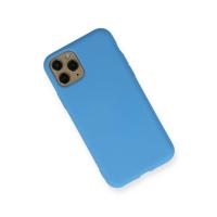 Newface iPhone 11 Pro Kılıf Nano içi Kadife Silikon - Mavi