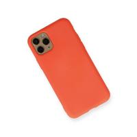Newface iPhone 11 Pro Kılıf Nano içi Kadife Silikon - Turuncu