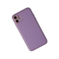 Newface iPhone 12 Kılıf Coco Deri Silikon Kapak - Lila