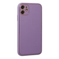 Newface iPhone 12 Kılıf Coco Deri Silikon Kapak - Lila