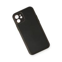 Newface iPhone 12 Mini Kılıf Coco Deri Silikon Kapak - Siyah