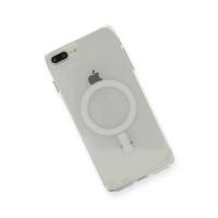 Newface iPhone 8 Plus Kılıf Magneticsafe Şeffaf Silikon - Şeffaf