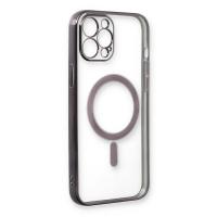 Newface iPhone 12 Pro Kılıf Magneticsafe Lazer Silikon - Siyah