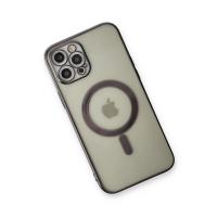 Newface iPhone 12 Pro Kılıf Magneticsafe Lazer Silikon - Siyah