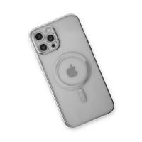 Newface iPhone 12 Pro Kılıf Magneticsafe Lazer Silikon - Gümüş