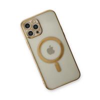 Newface iPhone 12 Pro Kılıf Magneticsafe Lazer Silikon - Gold