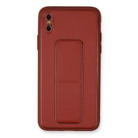 Newface iPhone XS Max Kılıf Coco Deri Standlı Kapak - Fuşya