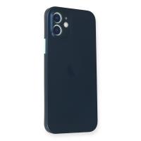 Newface iPhone 12 Kılıf PP Ultra İnce Kapak - Mavi