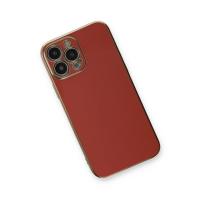 Newface iPhone 13 Pro Max Kılıf Volet Silikon - Kırmızı