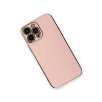 Newface iPhone 13 Pro Max Kılıf Volet Silikon - Pembe
