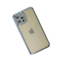 Newface iPhone 12 Pro Kılıf Joke Taşlı Silikon - Mavi